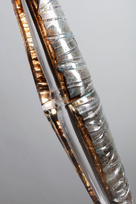 Birch Tower. Glass Sculpture. Photography Credit, Simon Bruntne