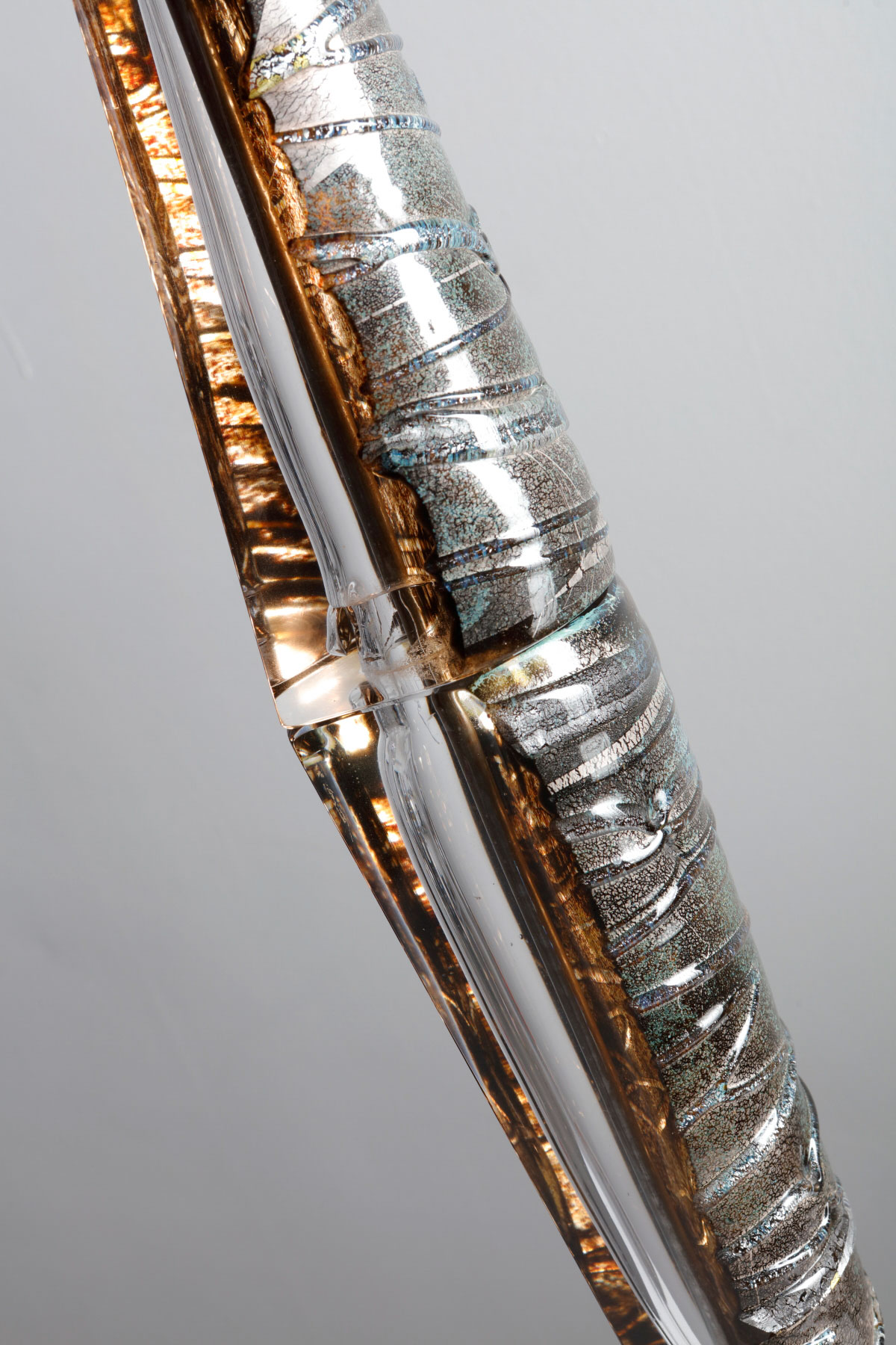 Birch Tower. Glass Sculpture. Photography Credit, Simon Bruntne