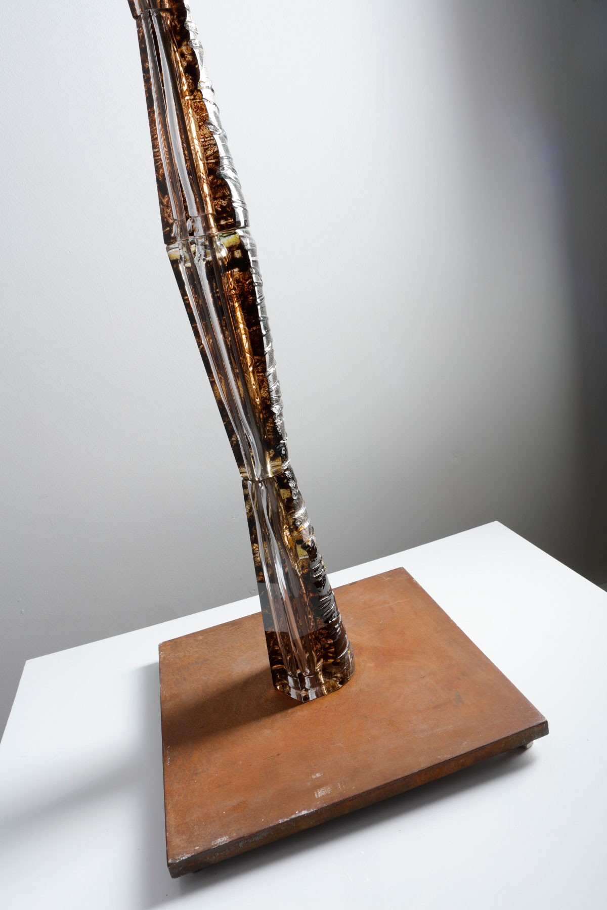 Birch Tower. Glass Sculpture.
