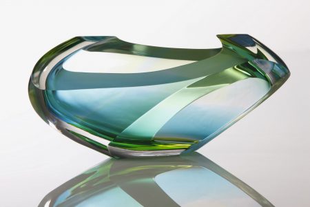 Blown Ground & Polished Form. Glass Sculpture. Photography Credit, Simon Bruntnell
