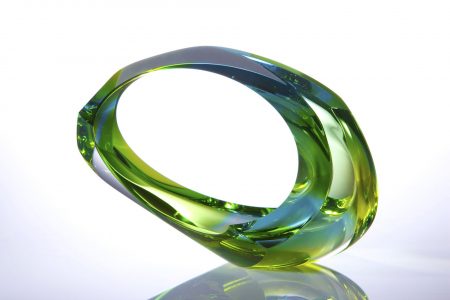 Blown Ground & Polished Form. Glass Sculpture. Photography Credit, Simon Bruntnell